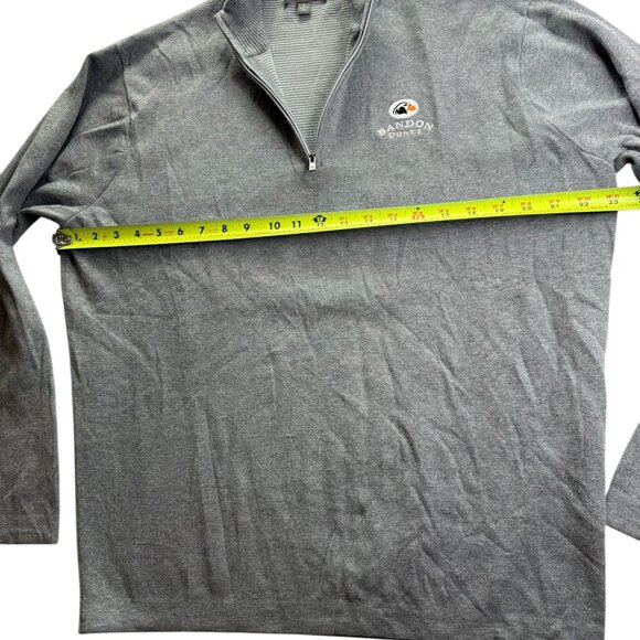 Peter Millar Sweater Gray Mock Neck.  Half Zip.  Zipper. Size Men's Large Cotton - Picture 7 of 11